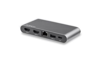 StarTech.com USB-C-Dock - 4K HDMI Display mit dual Monitoren - Mini-Laptop-Dockingstation - 100W PD 3.0 - GbE, USB-A-Hub mit 2 Anschlüssen - USB-Multiport-Adapter Typ C - 1m Kabel