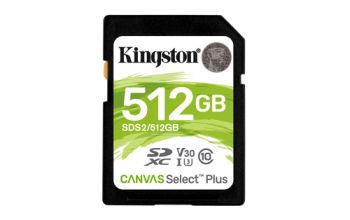 Kingston Technology 512GB SDXC Canvas Select Plus 100R C10 UHS-I U3 V30