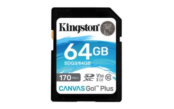 Kingston Technology 64GB SDXC Canvas Go Plus 170R C10 UHS-I U3 V30