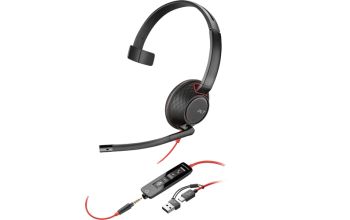 POLY Blackwire 5210 Monaural USB-C-Headset +3,5-mm-Stecker +USB-C/A-Adapter