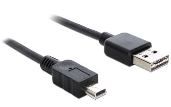 DeLOCK 1m USB 2.0 A - mini USB m/m USB Kabel USB A Mini-USB A Schwarz