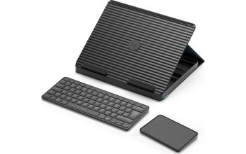 Logitech Casa Pop-Up Desk QWERTY UK Englisch Bluetooth Grau
