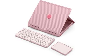 Logitech Casa Pop-Up Desk QWERTY UK Englisch Bluetooth Pink