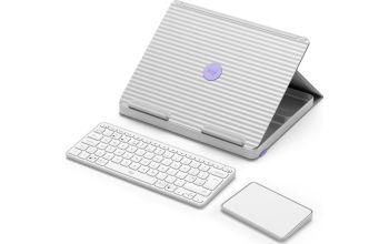 Logitech Casa Pop-Up Desk QWERTY UK Englisch Bluetooth Grau, Violett, Weiß