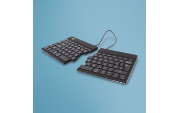 R-Go Tools Ergonomische Tastatur R-Go Split Break mit Pausensoftware, geteilte Tastatur, QWERTY (UK), kabellos, schwarz