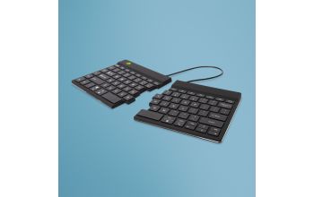 R-Go Tools Ergonomische Tastatur R-Go Split Break mit Pausensoftware, geteilte Tastatur, QWERTY (US), kabellos, schwarz