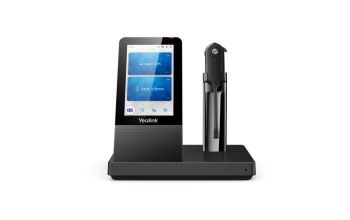 Yealink WH67 UC Kopfhörer Kabellos Ohrbügel, Kopfband, Nackenband Büro/Callcenter Bluetooth Ladestation Schwarz