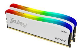 Kingston Technology FURY 16GB 3600MT/s DDR4 CL17 DIMM (Kit of 2) Beast weiß RGB SE