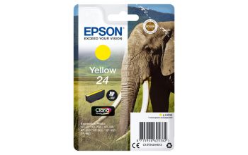 Epson Elephant Singlepack Yellow 24 Claria Photo HD Ink
