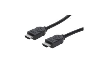 Manhattan High Speed HDMI-Kabel mit Ethernet-Kanal, HEC, ARC, 3D, 4K@30Hz, HDMI-Stecker auf HDMI-Stecker, geschirmt, schwarz, 3 m