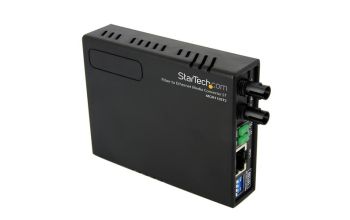 StarTech.com 10/100 Mbit/s Fast Ethernet Multimode ST LWL / Glasfaser Kupfer Medienkonverter - 2km
