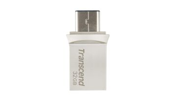 Transcend JetFlash 890 32GB USB-Stick USB Type-A / USB Type-C 3.2 Gen 1 (3.1 Gen 1) Schwarz, Silber