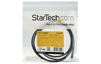 StarTech.com USB-C auf USB-C Kabel - 1,8 m - 6 A PD - Works With Chromebook - USB-IF-zertifiziert - M/M - USB 3.0 5 Gbit/s - USB C-Ladekabel - USB-Typ C-Kabel