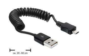 DeLOCK USB 2.0-A/USB micro-B 0.6m USB Kabel 0,6 m USB A Micro-USB B Schwarz