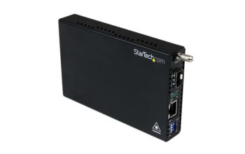 StarTech.com Gigabit Ethernet LWL / Glasfaser Medienkonverter mit SFP Steckplatz