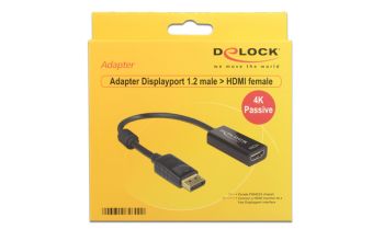 DeLOCK 62609 Videokabel-Adapter 0,2 m DisplayPort HDMI Schwarz