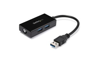 StarTech.com USB 3.0 auf Gigabit Netzwerk Adapter mit 2 Port USB Hub