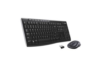 Logitech Wireless Combo MK270 Tastatur Maus enthalten USB QWERTZ Schweiz Schwarz