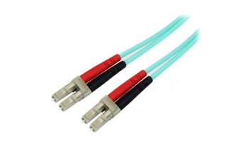 StarTech.com 10 m OM3 LWL Patchkabel - Zipcord Multimode-Glasfaserkabel LC/UPC auf LC/UPC - Vollduplex 50/125µm SFP/Optisches Kabel - 100G Optical Lichtleiterkabel - LSZH Lichtwellenleiter - LOMMF/VCSEL, <0.3dB IL