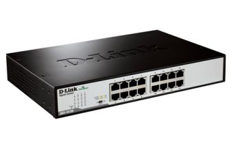 D-Link DGS-1016D/E Netzwerk-Switch Unmanaged Schwarz, Metallisch