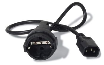 APC AP9880 Stromkabel Schwarz 0,6 m C14-Koppler CEE7/7