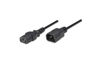 Manhattan Stromkabel, Kaltgeräteverlängerung, C14-Stecker auf C13-Buchse, 1,8 m