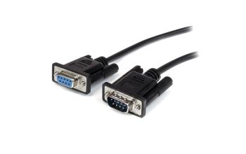 StarTech.com 2 m schwarzes Seriell Straight-Through DB9 RS232-Kabel - Stecker/Buchse