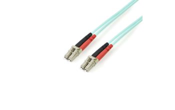 StarTech.com 2 m OM3 LWL Patchkabel - Zipcord Multimode-Glasfaserkabel LC/UPC auf LC/UPC - Vollduplex 50/125µm SFP/Optisches Kabel - 100G Optical Lichtleiterkabel - LSZH Lichtwellenleiter - LOMMF/VCSEL, <0.3dB IL