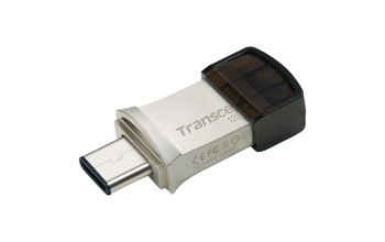 Transcend JetFlash 890 USB-Stick 128 GB USB Type-A / USB Type-C 3.2 Gen 1 (3.1 Gen 1) Schwarz, Silber
