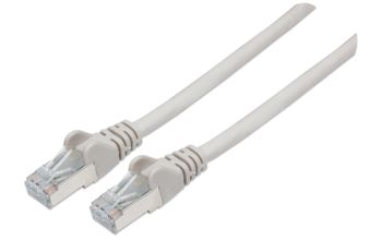 Intellinet Premium Netzwerkkabel, Cat6a, S/FTP, 100% Kupfer, Cat6a-zertifiziert, LS0H, RJ45-Stecker/RJ45-Stecker, 30,0 m, grau