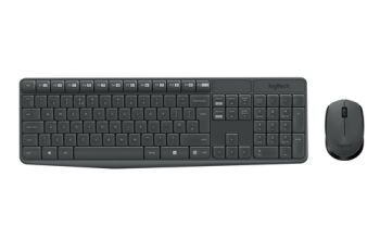 Logitech MK235 Tastatur Maus enthalten USB QWERTZ Deutsch Grau