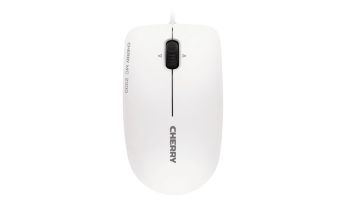 CHERRY MC 2000 Kabelgebundene Maus mit schwenkbarem Rad, Weiß Grau, USB