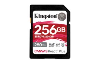 Kingston Technology 256GB Canvas React Plus SDXC UHS-II 280R/150W U3 V60 for Full HD/4K