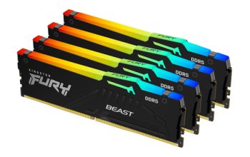Kingston Technology FURY Beast 64GB 5200 MT/s DDR5 CL40 DIMM (4er-Kit) RGB XMP