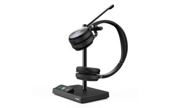 Yealink WH62 Dual UC Kopfhörer Kabellos Kopfband Büro/Callcenter Mikro-USB Ladestation Schwarz