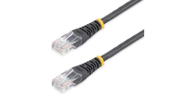 StarTech.com 15m Cat5e RJ45 UTP Patchkabel - Cat 5e Netzwerkkabel - Schwarz