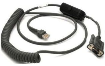 Zebra CBA-R31-C09ZAR Serien-Kabel Schwarz 2,8 m