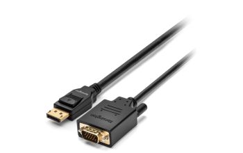 Kensington DisplayPort 1.2 (M) to VGA (M) passive unidirectional cable, 1.8m (6ft)