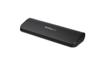 StarTech.com Dual Monitor USB 3.0 Laptop Docking Station mit HDMI/DVI/VGA, 3x USB-A Hub, GbE, Audio, Universal Type-A Dock für Windows/macOS/ChromeOS - TAA Konform