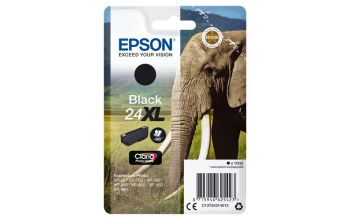 Epson Elephant Singlepack Black 24XL Claria Photo HD Ink