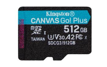 Kingston Technology 512GB microSDXC Canvas Go Plus 170R A2 U3 V30 Einzelpack ohne Adapter