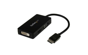 StarTech.com 3-in1 DispalyPort auf HDMI / DVI / VGA Adapter / Konverter - Schwarz