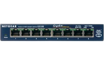 NETGEAR GS108GE Netzwerk-Switch Unmanaged Gigabit Ethernet (10/100/1000) Blau