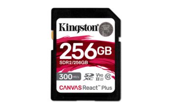 Kingston Technology 256GB Canvas React Plus SDXC UHS-II 300R/260W U3 V90 for Full HD/4K/8K