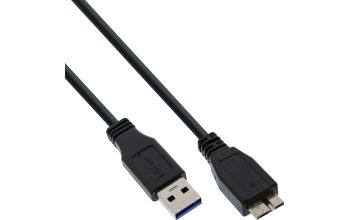InLine USB 3.2 Gen.1 Kabel, A an Micro B, schwarz, 5m