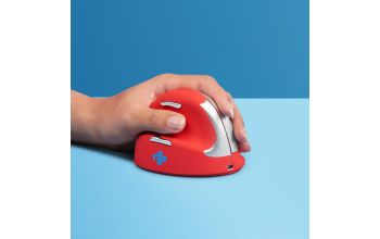 R-Go Tools HE Sport R-Go , Ergonomische Maus, Mittel (Handlänge 165-185mm), linkshändig, Bluetooth, Rot