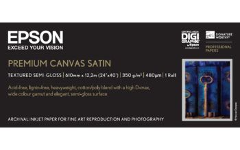 Epson Premium Canvas Satin, 24 Zoll x 12,2 m, 350 g/m²