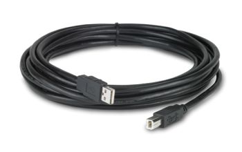 APC NetBotz USB Latching Cable, Plenum, 5m USB Kabel 5,00 m USB A USB B Schwarz