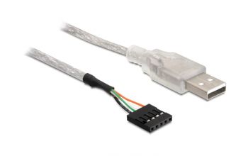 DeLOCK Cable USB 2.0-A male to pin header USB Kabel Silber