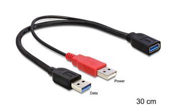 DeLOCK 83176 USB Kabel 0,3 m USB 3.2 Gen 1 (3.1 Gen 1) USB A 2 x USB A